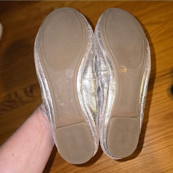 Lucky Brand Gold Ballet Flats Womans Size 7 - Picture 6 of 7